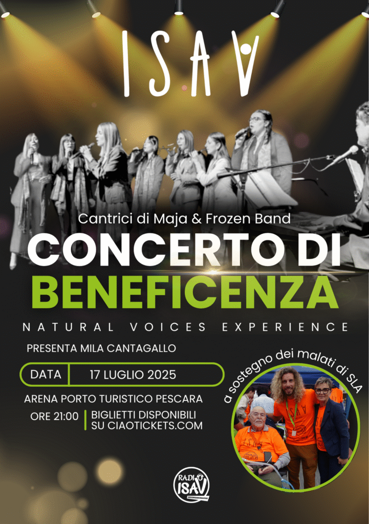 locandina concerto di beneficenza isav e radio isav pescara